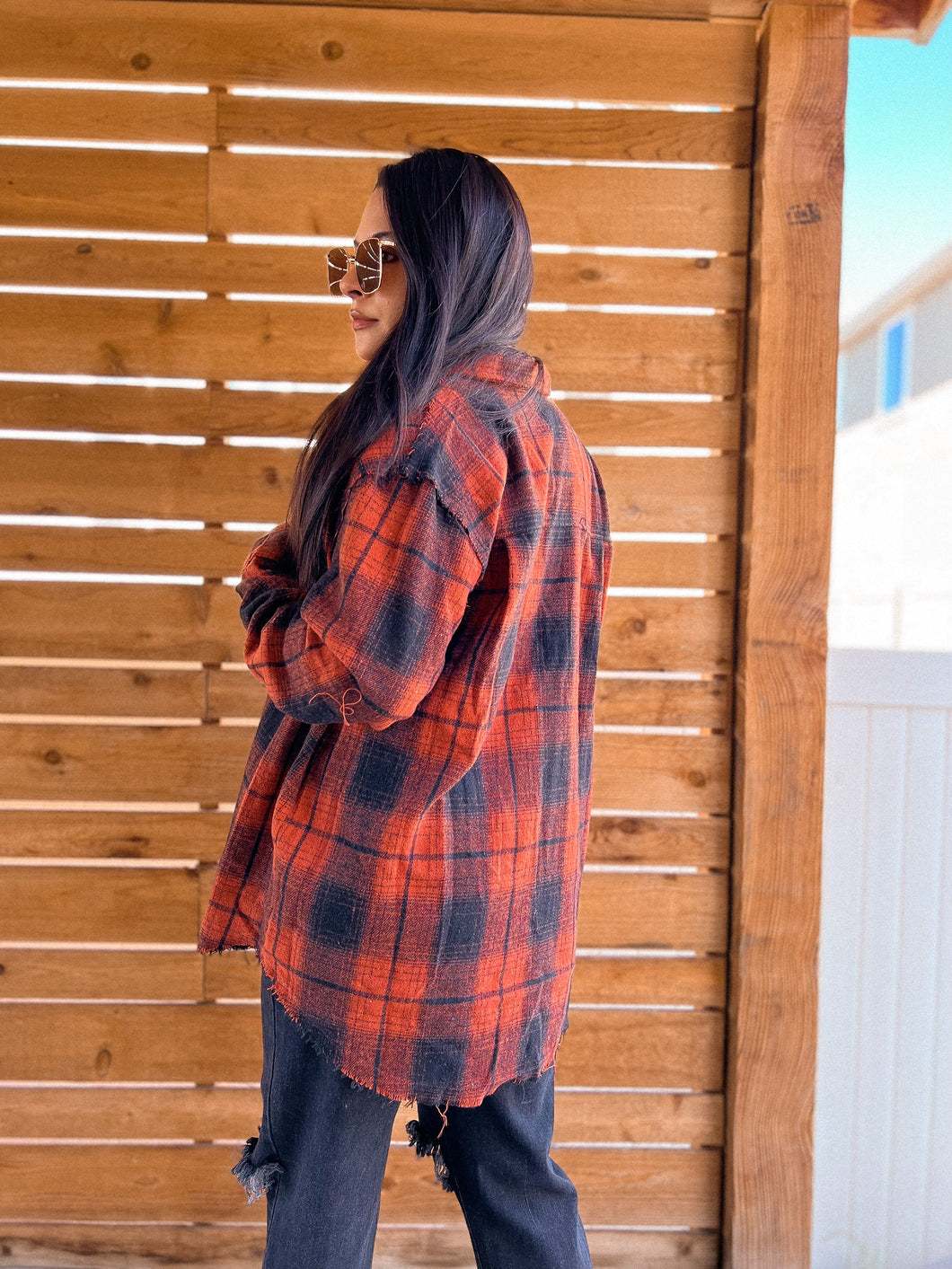 too cool for you boyfriend flannel