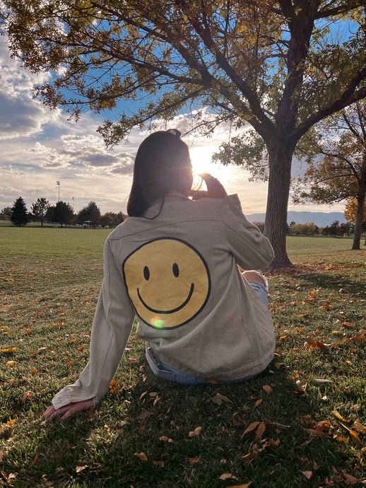 all smiles denim jacket