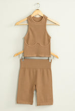 Load image into Gallery viewer, chasing dreams ribbed halter top - MILK CHOCOLATE