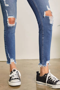 now or never high rise ankle skinny jeans