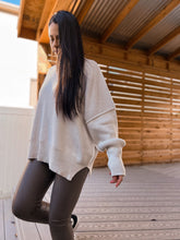 Load image into Gallery viewer, cold like my iced coffee oversized sweater (BONE) *XS-XL*