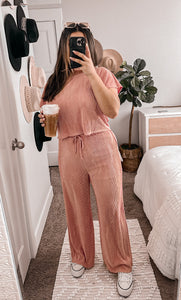 blossom satin ribbed cropped TOP (2 COLORS)