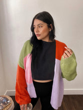 Load image into Gallery viewer, creative soul colorblock cardigan