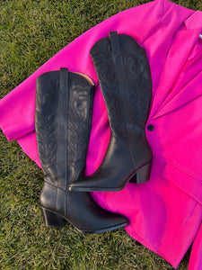 hella bella cowboy boots (BLACK)