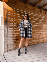 Load image into Gallery viewer, this is my edgy side long plaid jacket