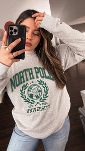north pole university crewneck sweatshirt
