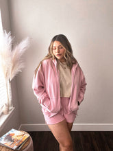 Load image into Gallery viewer, la basic pink zip up hoodie