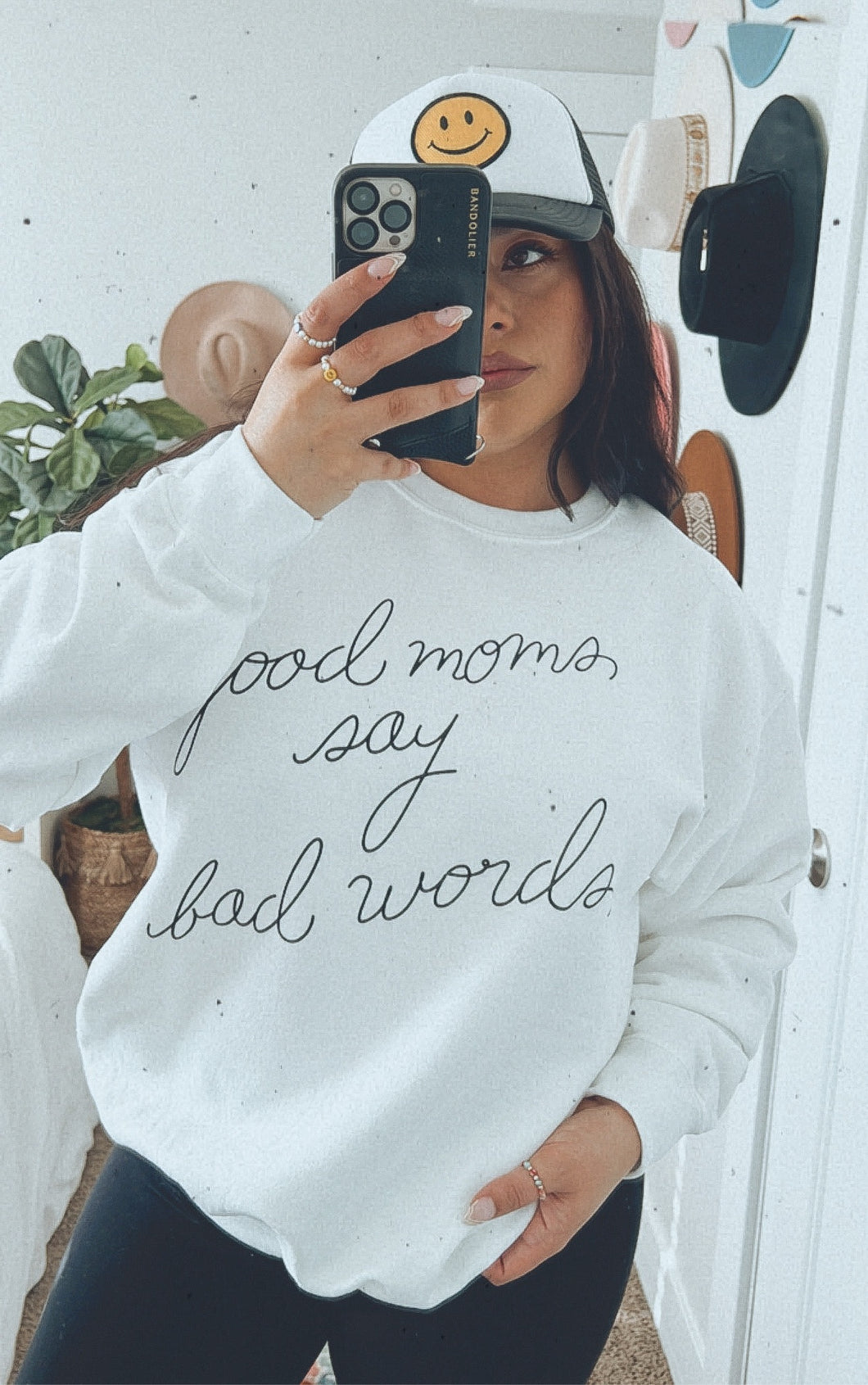 good moms say bad words crewneck sweatshirt