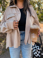 Load image into Gallery viewer, let’s grab coffee shacket