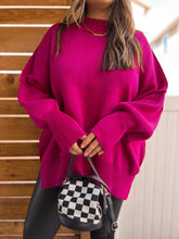 Load image into Gallery viewer, cold like my iced coffee oversized sweater (MAGENTA) *XS-XL*