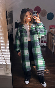lucky you plaid long jacket