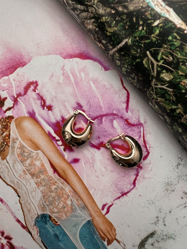 flirty talk chunky hoop earrings