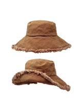 Load image into Gallery viewer, la rad gipsy frayed denim bucket hat